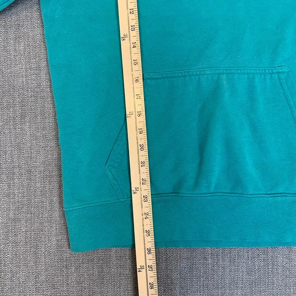 The North Face blue hoodie spell out graphic pullover outdoor Small